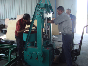 adjusting the machine